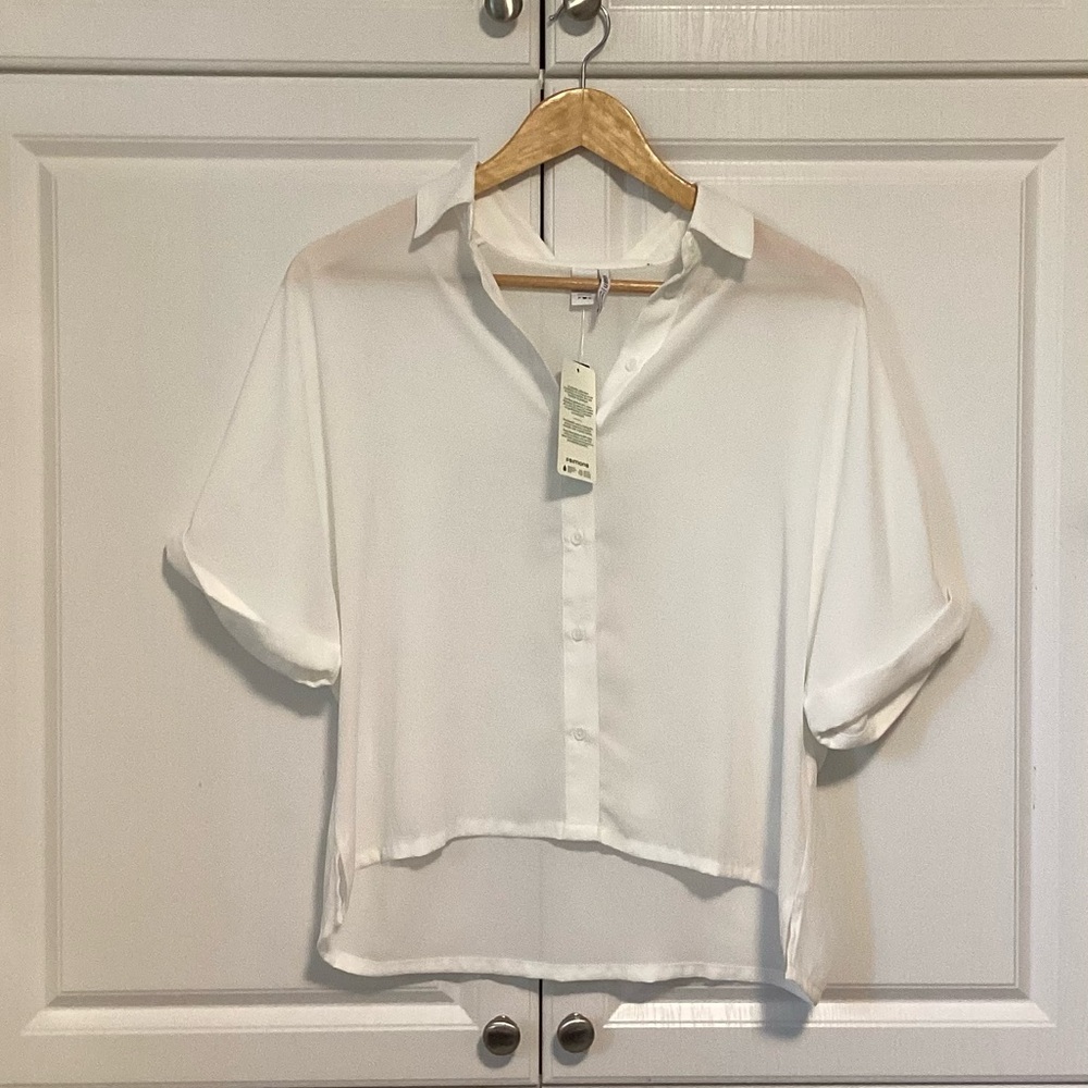 Simons Twik White Sheer Blouse